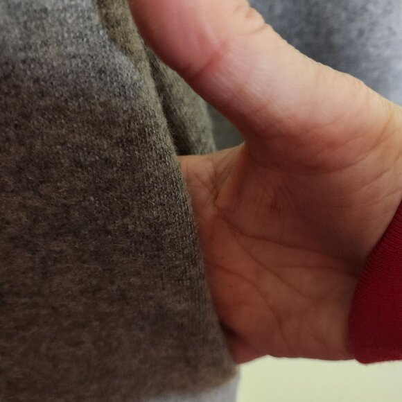 Tahari Wool Gray Tan Open Front Coatagan Size S - Picture 3 of 5